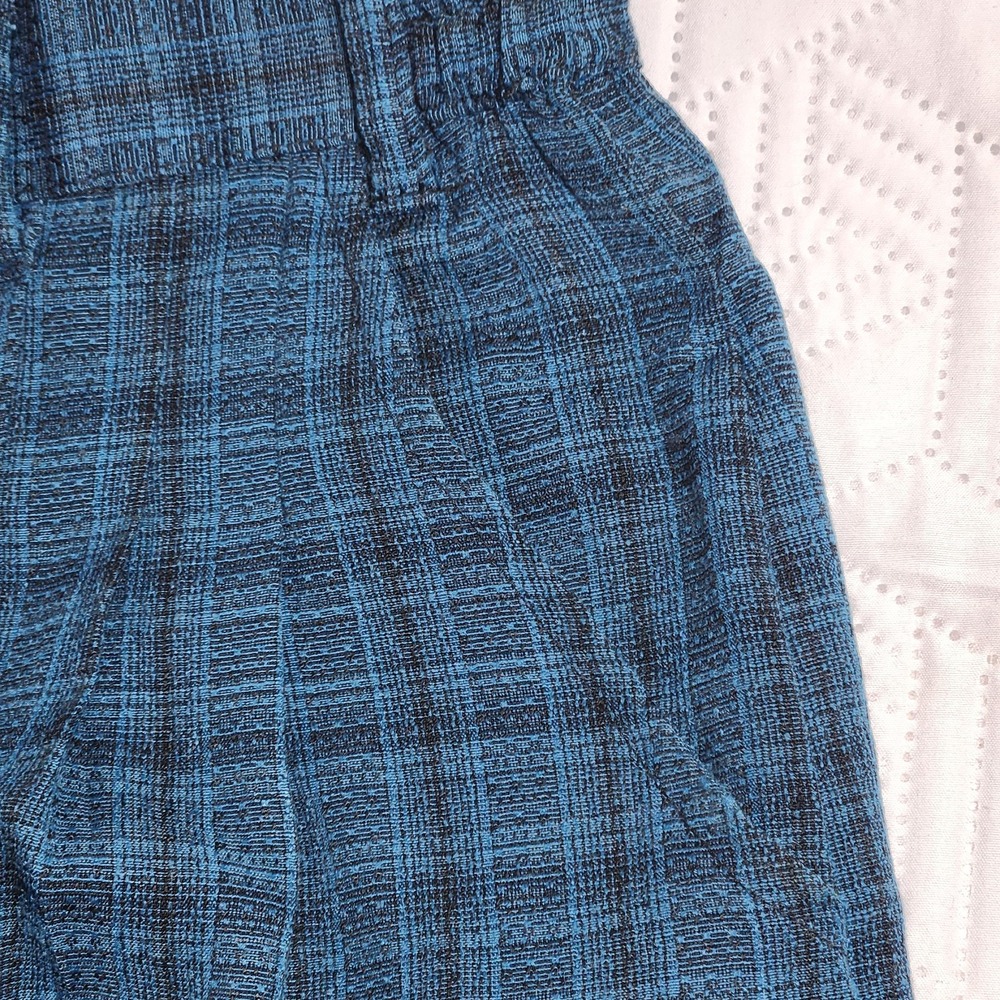 Vintage 80s Wear The Right Thing Men Shorts By Henri Valdise Blue zip Pleated M - Picture 5 of 13